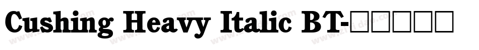 Cushing Heavy Italic BT字体转换